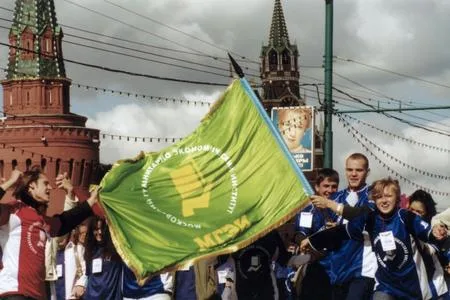 Parade of the Moscow students. Кадр 13