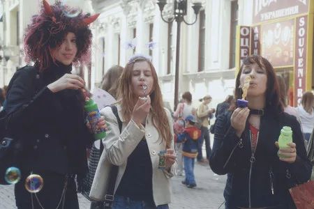 Arbat. Flashmob. Nonprescription holiday. Кадр 8