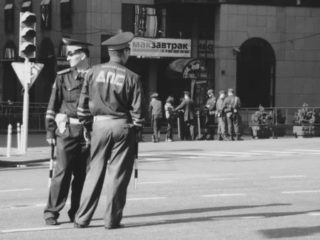 City day. Morning in the Tverskaya street. Кадр 4