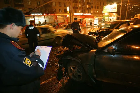 Crossing the oncoming lane. Кадр 2