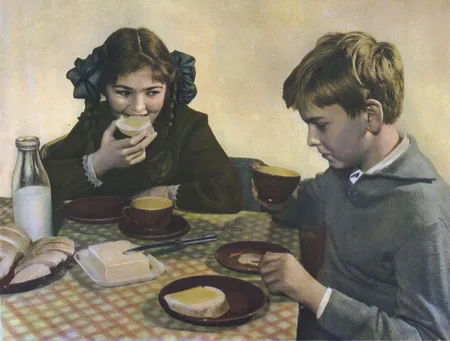 Katya and Kolya at home and in school. Кадр 1