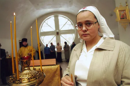 Patriarch Alexiy II in children's home. Кадр 9