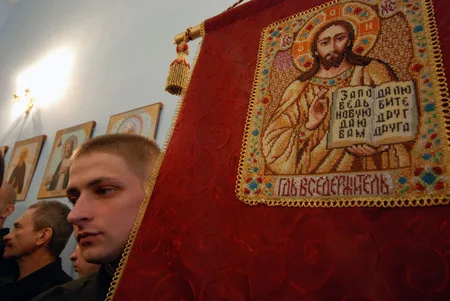 Sacred procession in Butyrka. Кадр 5