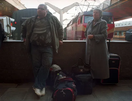 Leaving for. Leningrad railway station. Кадр 1