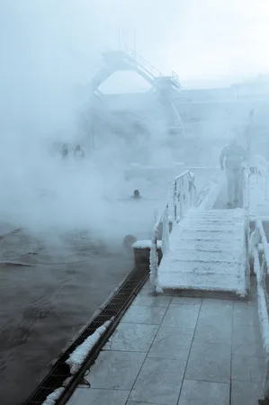 Moscow. Swimming pool. Frost. Кадр 10