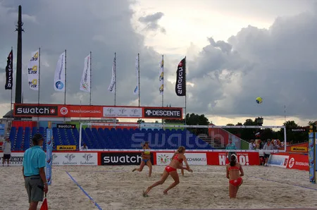Beach volleyball at Poklonnaya Gora. Кадр 3