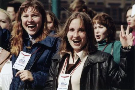 Parade of the Moscow students. Кадр 4