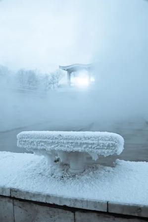 Moscow. Swimming pool. Frost. Кадр 6