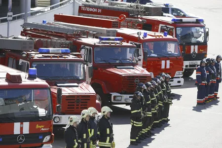 An alarm sounds Practical exercises of EMERCOM of Russia. Кадр 7