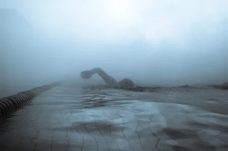Moscow. Swimming pool. Frost. Кадр 14