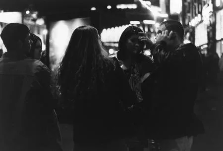 Small night Tverskaya in a black-and-white tonality. Кадр 2