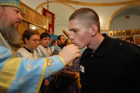 Sacred procession in Butyrka. Кадр 3