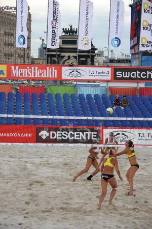 Beach volleyball at Poklonnaya Gora. Кадр 7