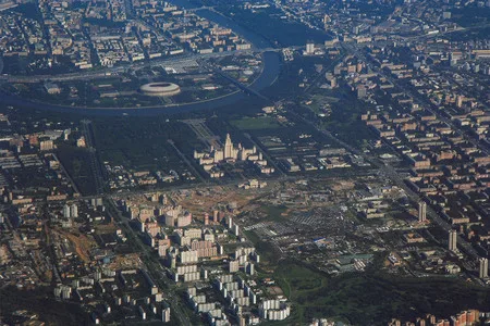 Fly over Moscow. Кадр 6