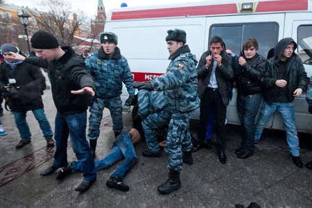 Беспорядки на Манежной площади. Кадр 12